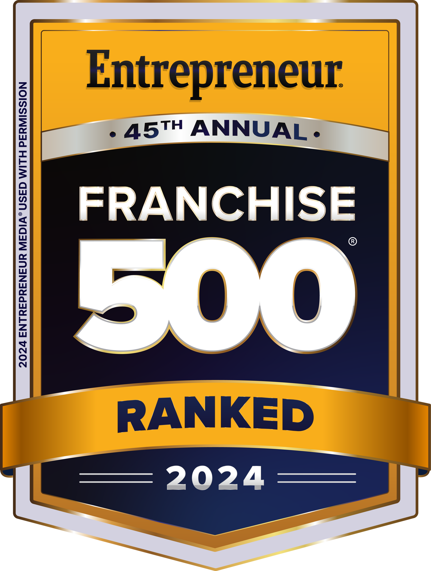 The Human Bean is Ranked int he 45th Annual Entrepreneur Franchise 500 ® in 2024