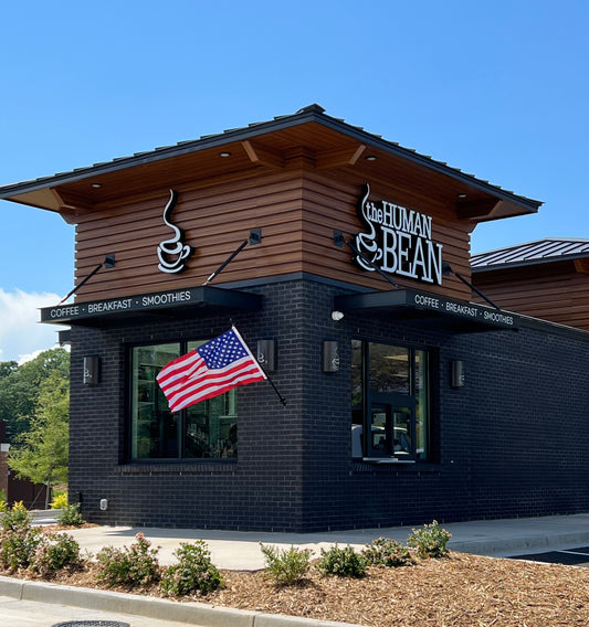 The Human Bean Honoring with American Flag