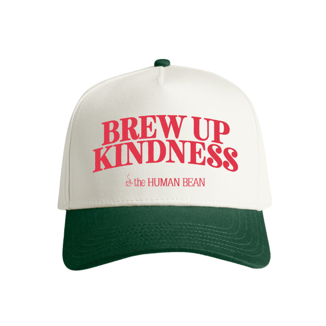Brew Up Kindness two-tone Cap - Forest Green