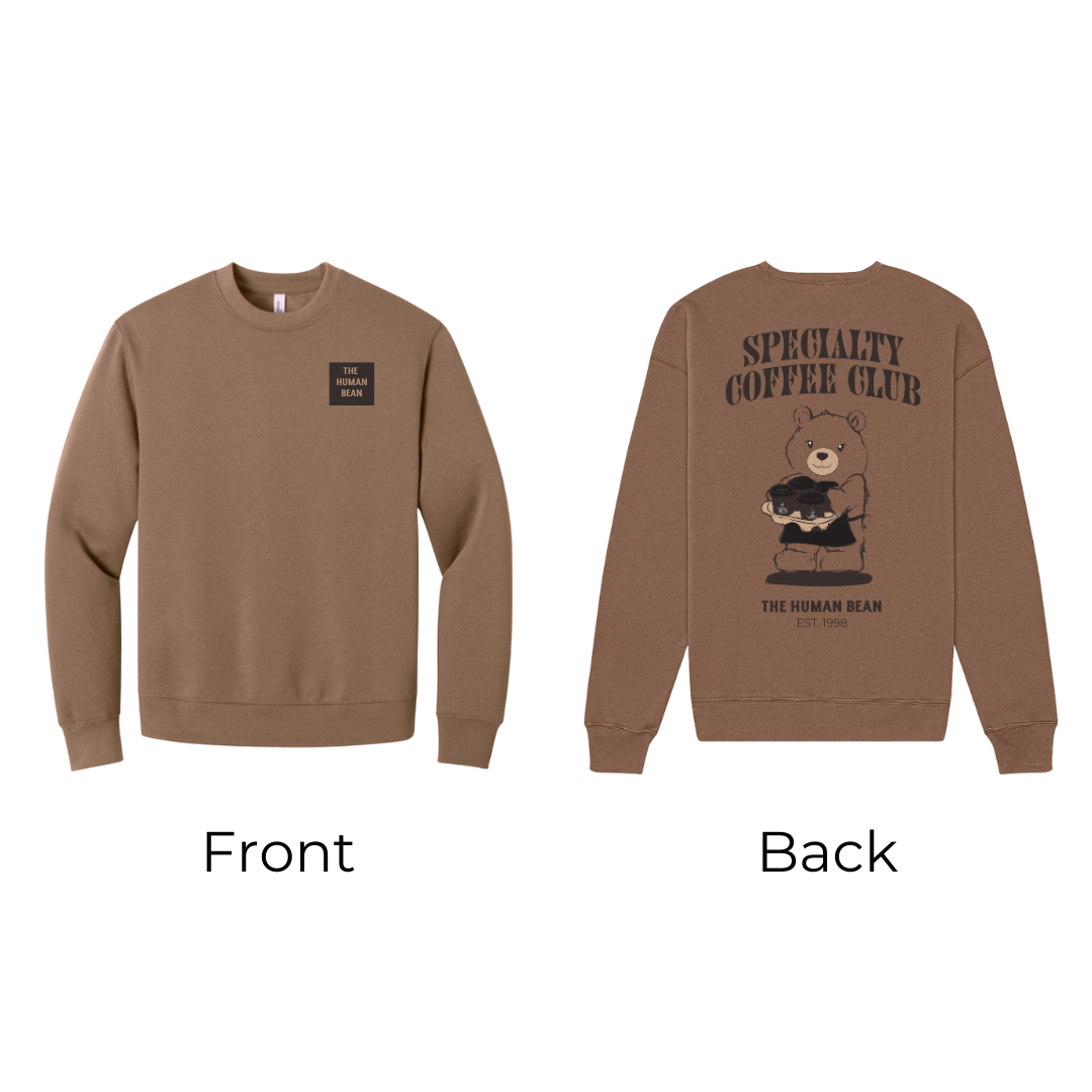Specialty Bear Barista Crewneck - Vintage Brown
